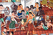 Detail from a mural painting with a 'Ramakien' motif - Thai version of the Indian Ramayana - from the temple complex of the Emerald Buddha, Bangkok (late 18th century) 